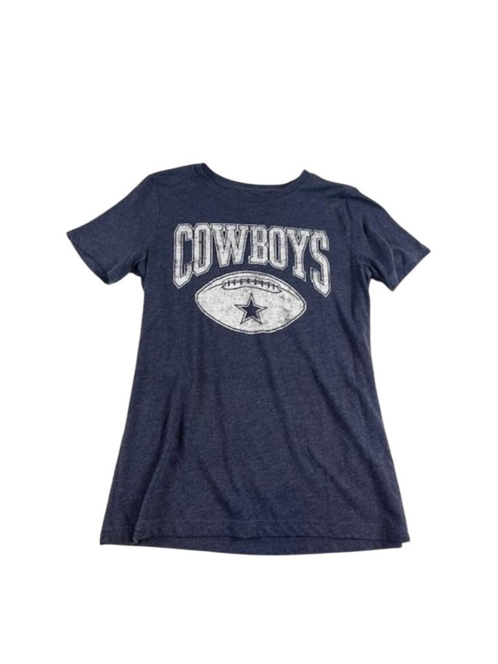 Dallas Cowboys Authentic Women's T-Shirt Small Navy Blue Football Graphic Crew N